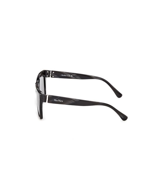 Max Mara Black Mm0193 63A Sunglasses Acetate Smoke Squared Normal