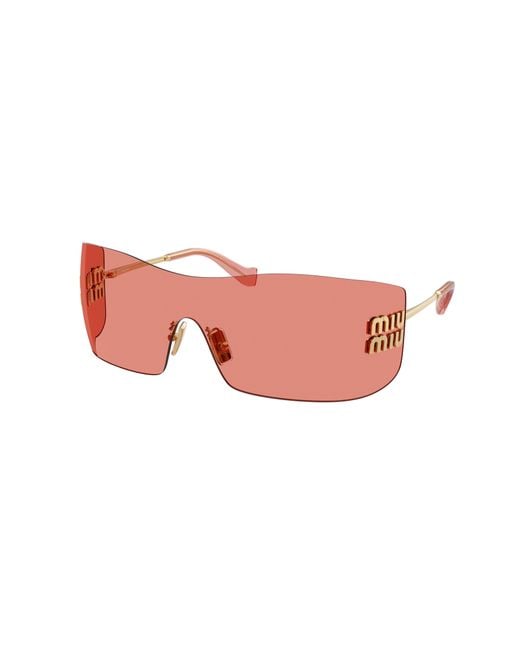Miu Miu Black Mu B53S 5Ak20Y Sunglasses Metal Squared Normal