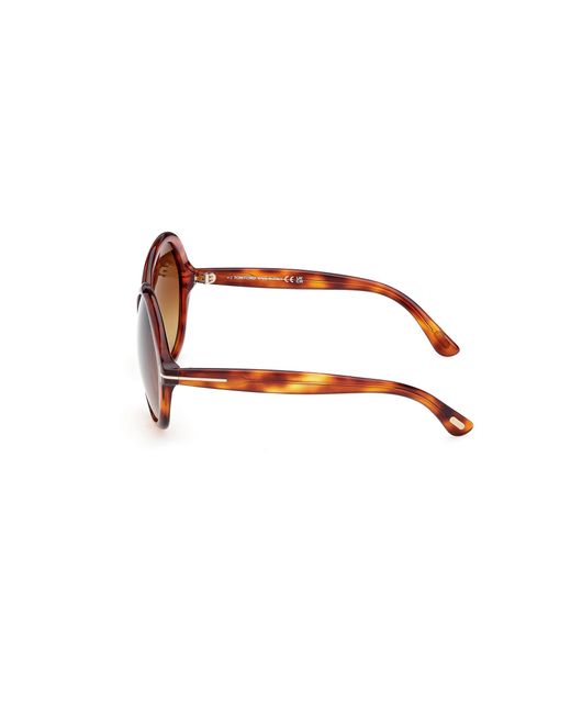 Tom Ford Black Ft1282 Annabelle-02 54F Sunglasses Acetate Round Normal