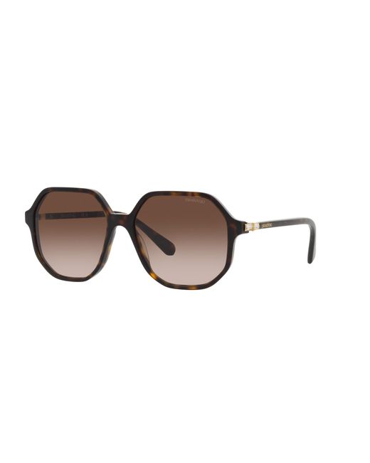 Swarovski Black Sk6003 100213 Sunglasses Acetate Geometric Normal Shaded