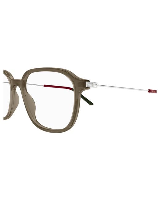 Gucci Black Gg1576O 004 Optical Frames Acetate Transparent Squared for men