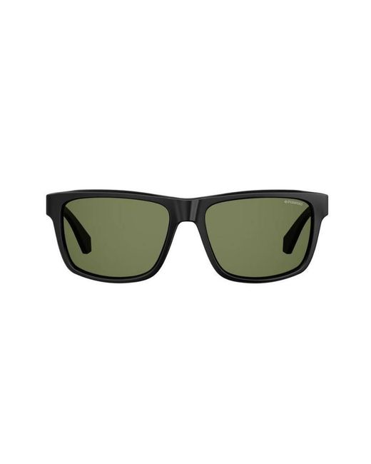 Polaroid Green Pld 2058/S 003/M9 Sunglasses Plastic Squared Polarized for men