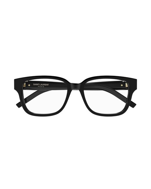 Saint Laurent Black Sl M150 001 Optical Frames Acetate Transparent Squared
