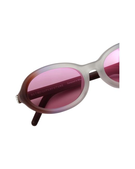 Retrosuperfuture Black 1Nw Cherry Side Fade Sunglasses Acetate Geometric Normal