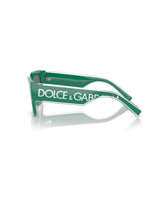 Dolce & Gabbana Green Dg6184 331182 Sunglasses Plastic Squared Mirrored for men
