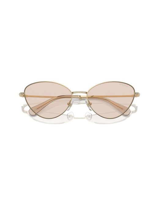 Swarovski Black Sk7014 4013M4 Sunglasses Metal Cat Eye Photochromatic Photochromatic