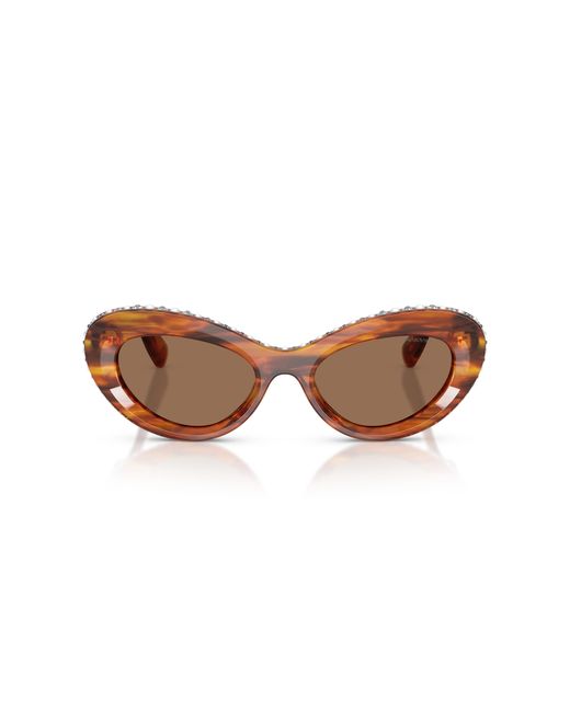 Swarovski Black Sk6061U 109173 Sunglasses Acetate Cat Eye Normal