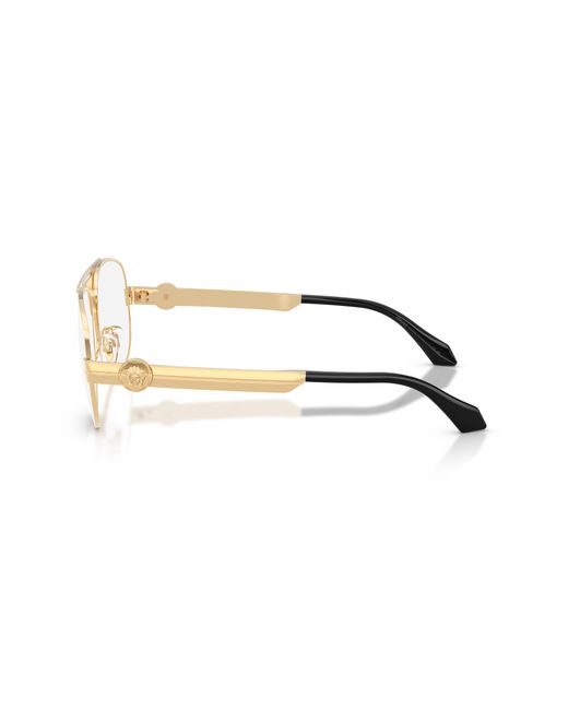 Versace Black Ve1319 1523 Optical Frames Metal Transparent Pilot Normal for men