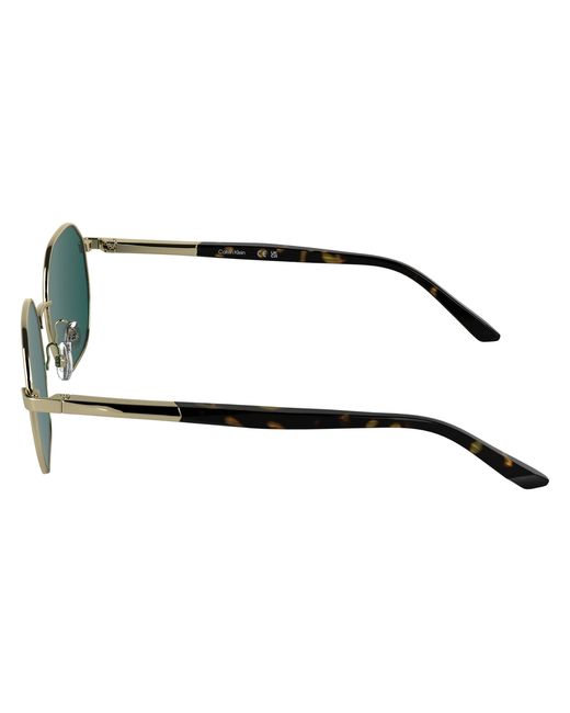 Calvin Klein Black Ck25110S 717 Sunglasses Metal Petrolium Squared Normal