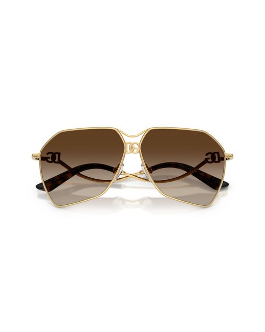 Dolce & Gabbana Black Dg2326 02/13 Sunglasses Metal Pilot Normal Shaded