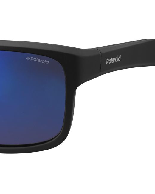 Polaroid Black Pld 3018/S Dl5/Jy Sunglasses Plastic Squared Mirror for men