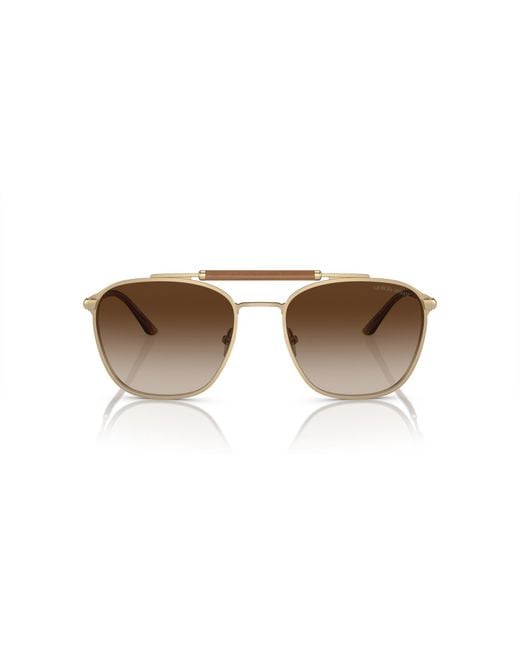 Giorgio Armani Black Ar6149 300213 Sunglasses Metal Squared Normal Shaded for men