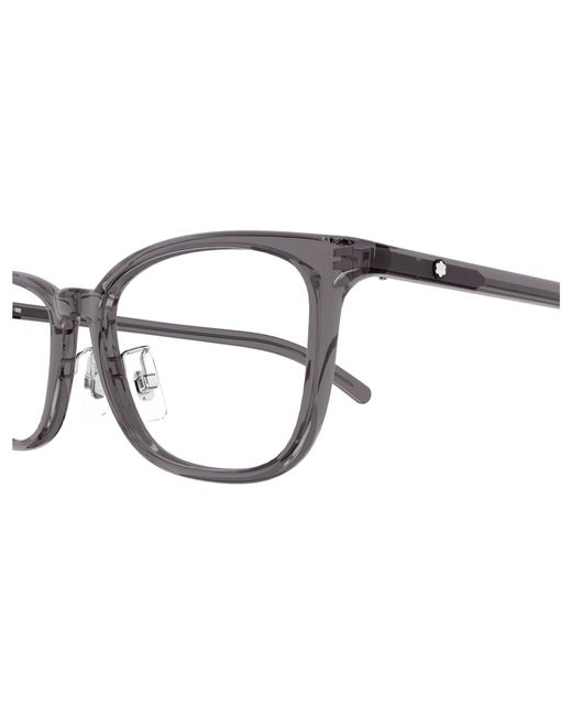 Montblanc Black Mb0376Oj 003 Optical Frames Transparent Squared for men