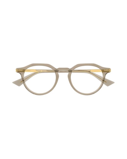 Bottega Veneta Black Bv1263O 006 Optical Frames Acetate Transparent Round for men