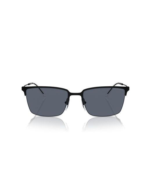 Emporio Armani Black Ea2155 300187 Sunglasses Metal Squared Normal for men