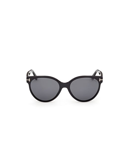 Tom Ford Black Ft1311 Tallulah-02 01D Sunglasses Acetate Smoke Round Polarized