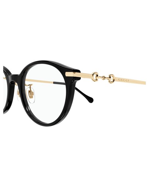 Gucci Black Gg1904Oj 001 Optical Frames Acetate Transparent Round