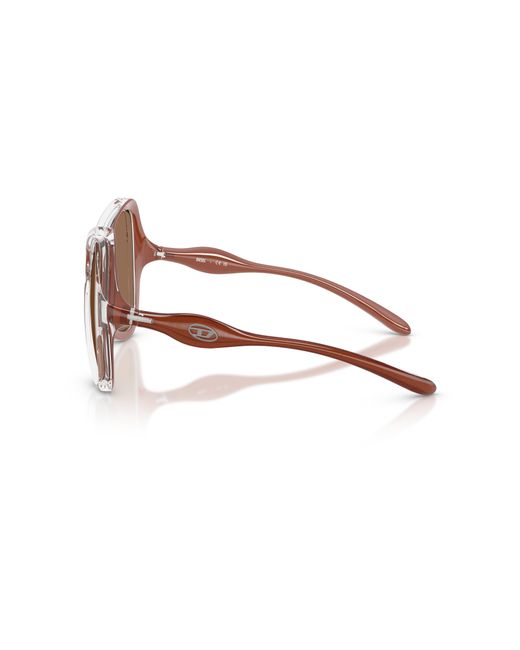 DIESEL Brown Dl3010U 203373 Sunglasses Injected Cat Eye Normal