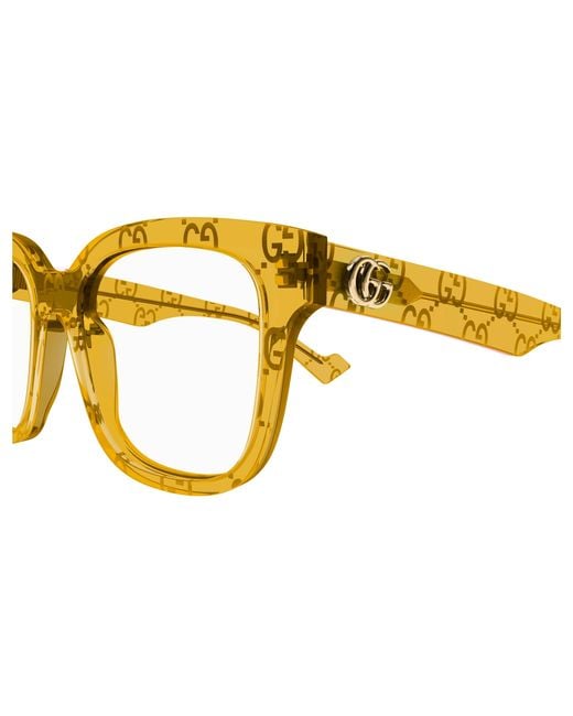 Gucci Black Gg0958O 012 Optical Frames Acetate Transparent Squared