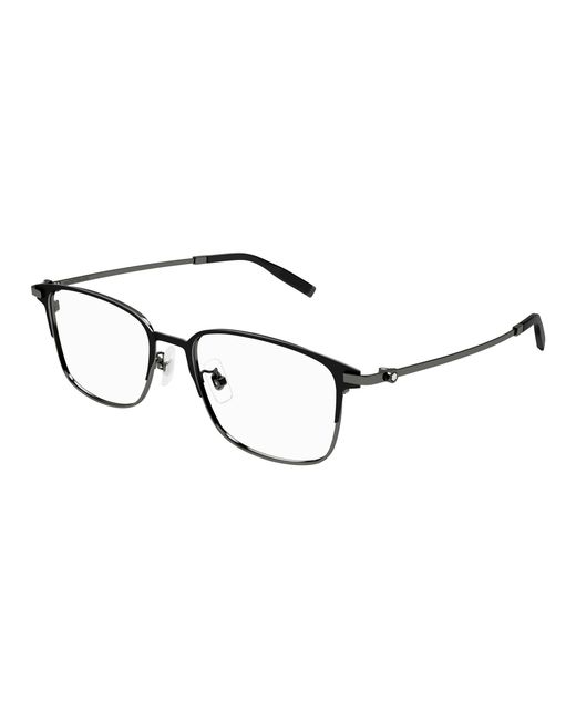 Montblanc Black Mb0314Oa 003 Optical Frames Titanium Transparent Squared for men
