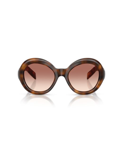 Prada Black Pr D08Su 20D70X Sunglasses Acetate Round Normal Nuanced