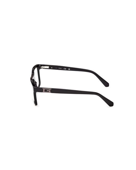 Guess Black Gu50369 001 Optical Frames Acetate Squared Normal for men