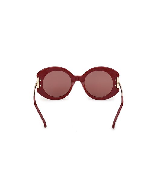 Max Mara Red Mm0188 69S Sunglasses Acetate Round Normal