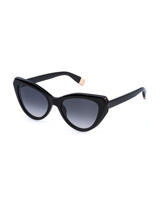 Furla Black Sfu977 700 Sunglasses Acetate Smoke Cat Eye Normal Nuanced