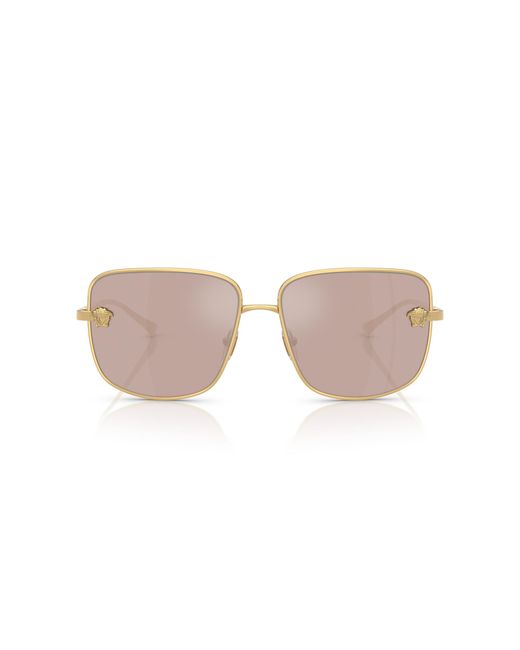 Versace Black Ve2282 1002/5 Sunglasses Metal Squared Normal