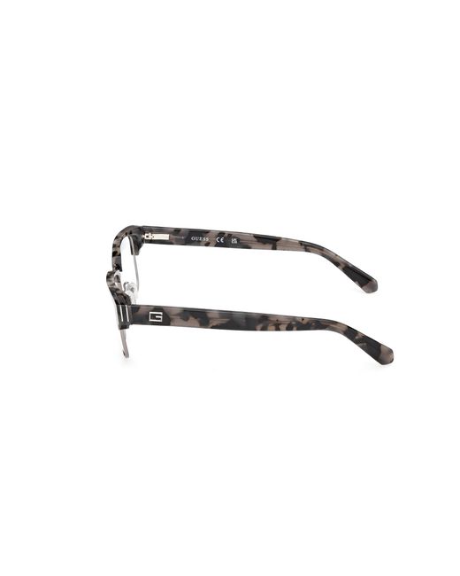 Guess Black Gu50330 020 Optical Frames Acetate Squared Normal for men