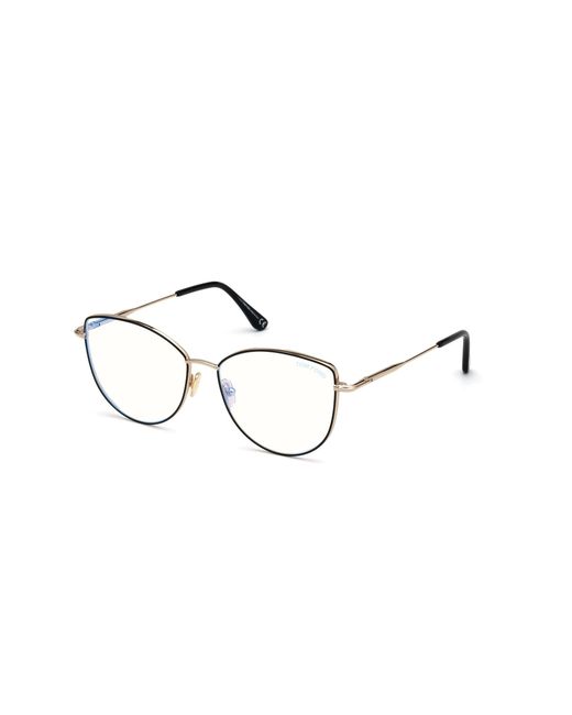 Tom Ford Black Ft5667-B 005 Optical Frames Metal Cat Eye Normal Anti Light