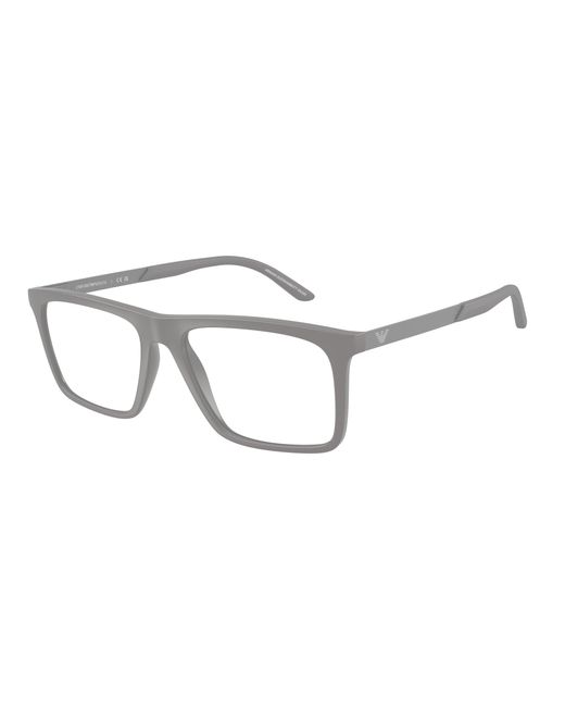 Emporio Armani Black Ea3253 6245 Optical Frames Injected Squared Normal for men