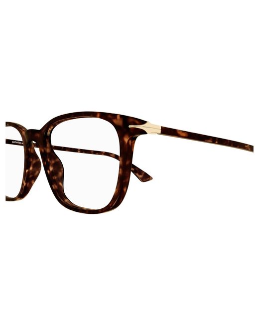 Montblanc Black Mb0338O 007 Optical Frames Acetate Transparent Squared for men