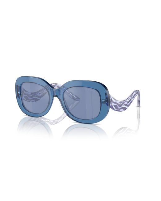 Giorgio Armani Black Ar8217 61531U Sunglasses Acetate Light Round Mirrored