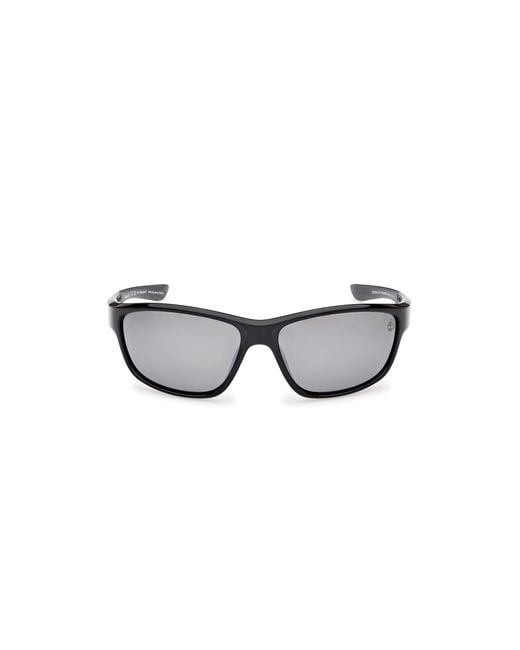 Timberland Black Tb00024 01D Sunglasses Injected Smoke Squared Polarized for men