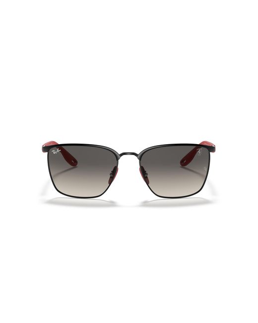 Ray-Ban Black Rb3673m Scuderia Ferrari Collection Square Sunglasses