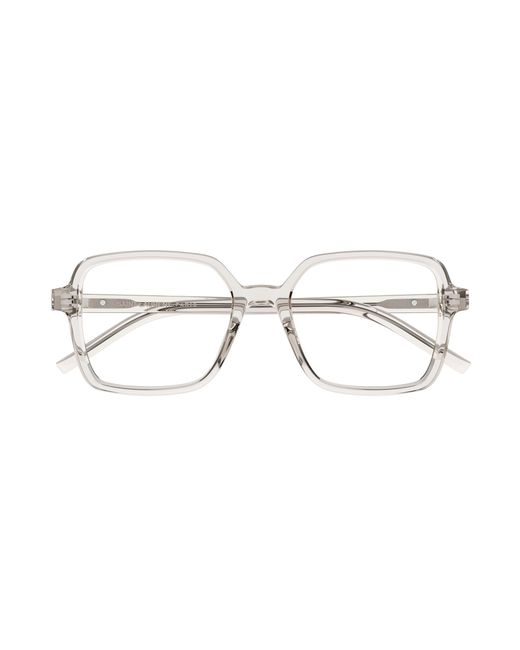Saint Laurent Black Sl M139 004 Optical Frames Acetate Transparent Squared