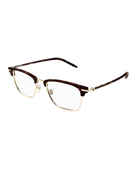 Montblanc Black Mb0409O 003 Optical Frames Metal Transparent Squared for men