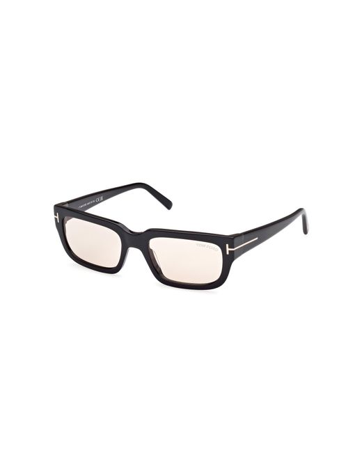 Tom Ford Black Ft1075 Ezra 01E Sunglasses Acetate Squared Photochromatic
