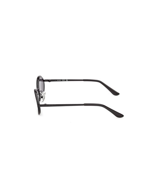 Guess Black Gu00295 01A Sunglasses Metal Smoke Round Normal