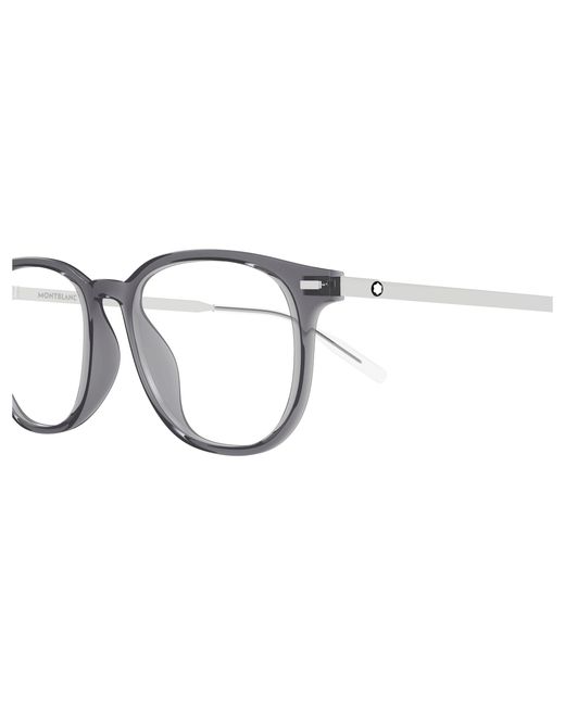 Montblanc Black Mb0448Oa 003 Optical Frames Injected Transparent Round for men