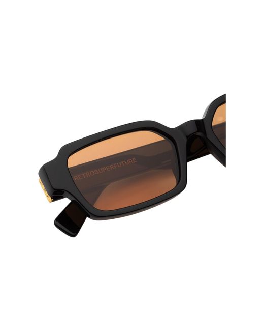 Retrosuperfuture Black Mys Carino Refined Sunglasses Acetate Squared Normal