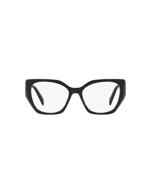 Prada Black Pr 18Wv 19D1O1 Optical Frames Acetate Transparent Geometric Normal