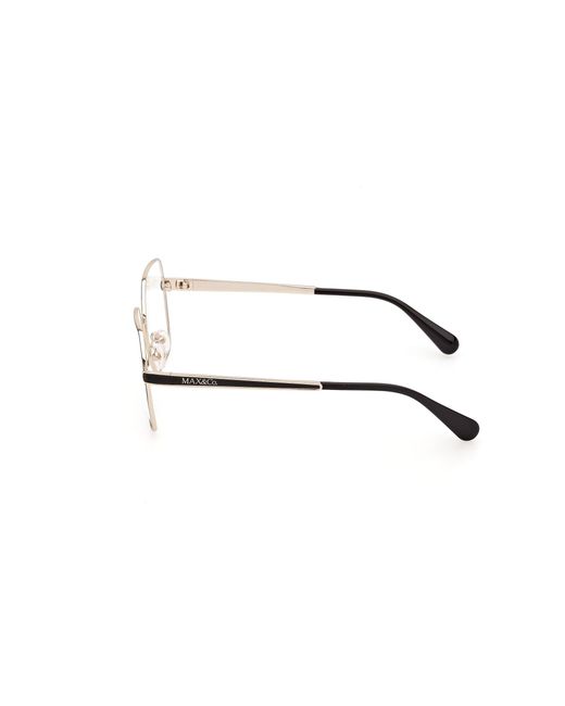 MAX&Co. Black Mo5139 001 Optical Frames Metal Squared Normal
