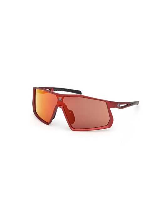 Adidas Originals Red Sp0123 Kentro 67L Sunglasses Injected Roviex Mask Normal for men