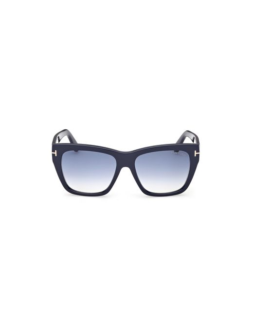 Tom Ford Black Ft1343 Flynn-02 90W Sunglasses Acetate Butterfly Normal
