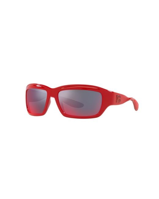 Dolce & Gabbana Dg6191 30966P Sunglasses Injected Squared Mirror