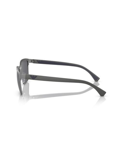Emporio Armani Black Ea2087 300381 Sunglasses Metal Squared Polarized for men