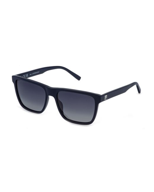 Fila Black Sfid18 991P Sunglasses Acetate Smoke Squared Nuanced for men