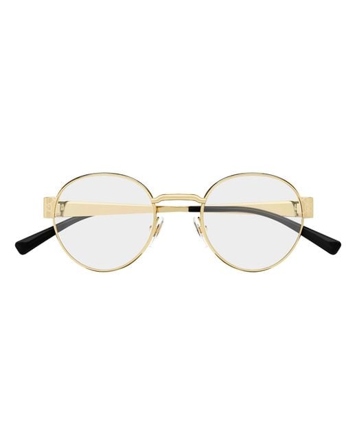 Gucci Black Gg1855O 001 Optical Frames Metal Transparent Round for men